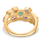 THE TJC BUBBLE - Premium Multi Gemstone Ring in 18K Yellow Gold Vermeil Sterling Silver 1.78 Ct.