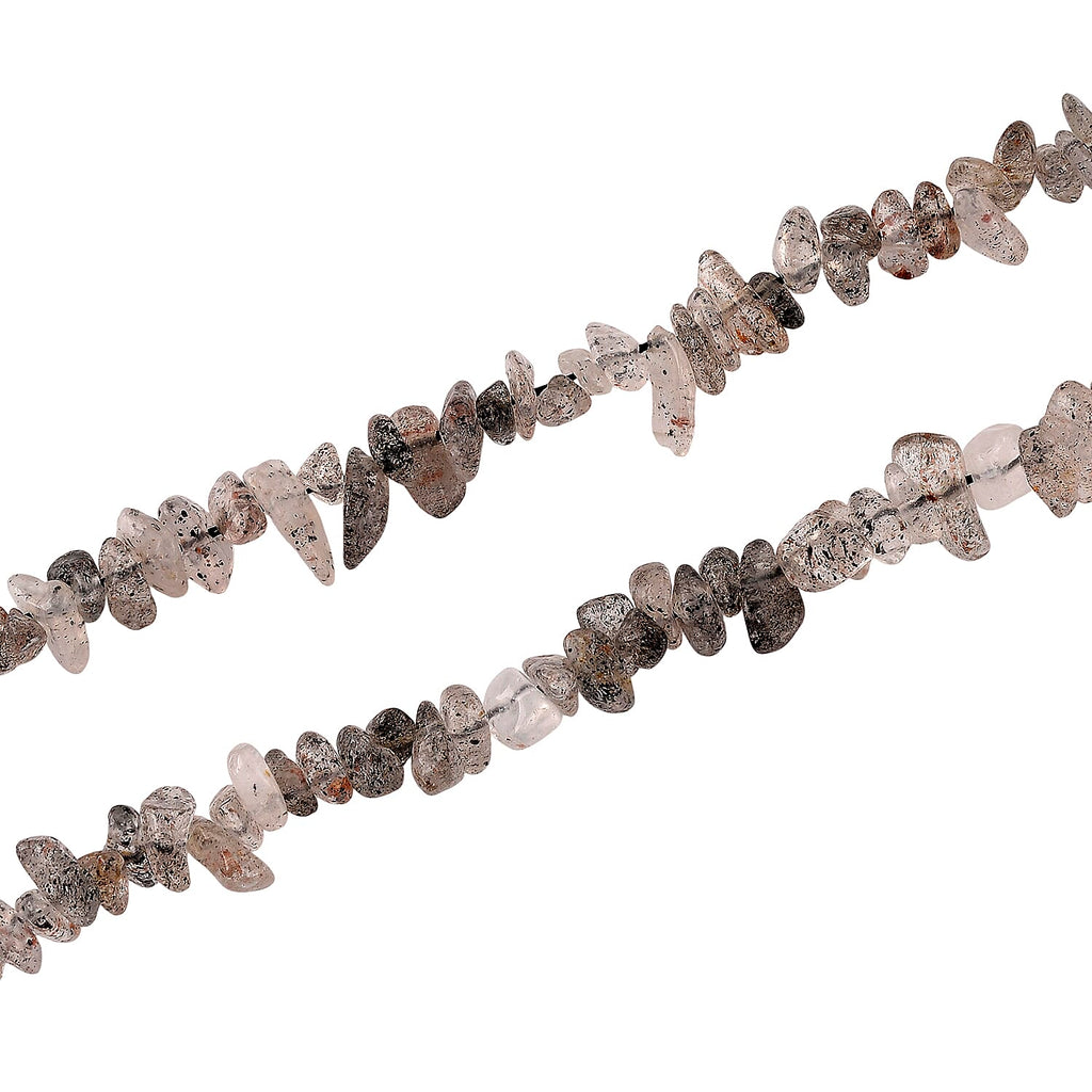 Salt Pepper Quartz Chips Necklace (Size - 32) 353.00 Ct.