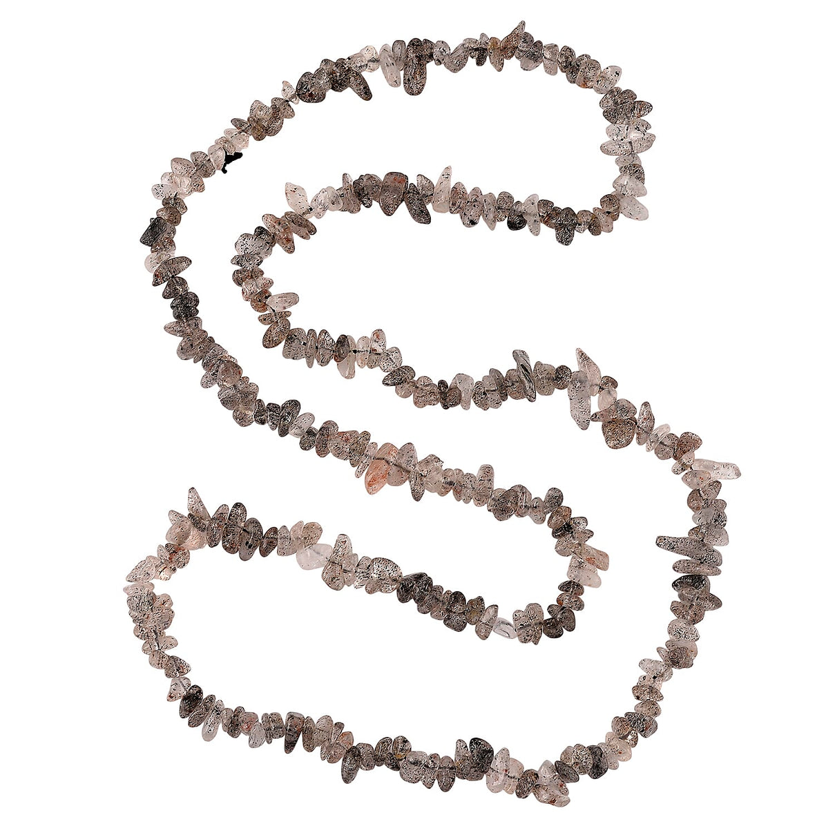 Salt Pepper Quartz Chips Necklace (Size - 32) 353.00 Ct. 8484128 5