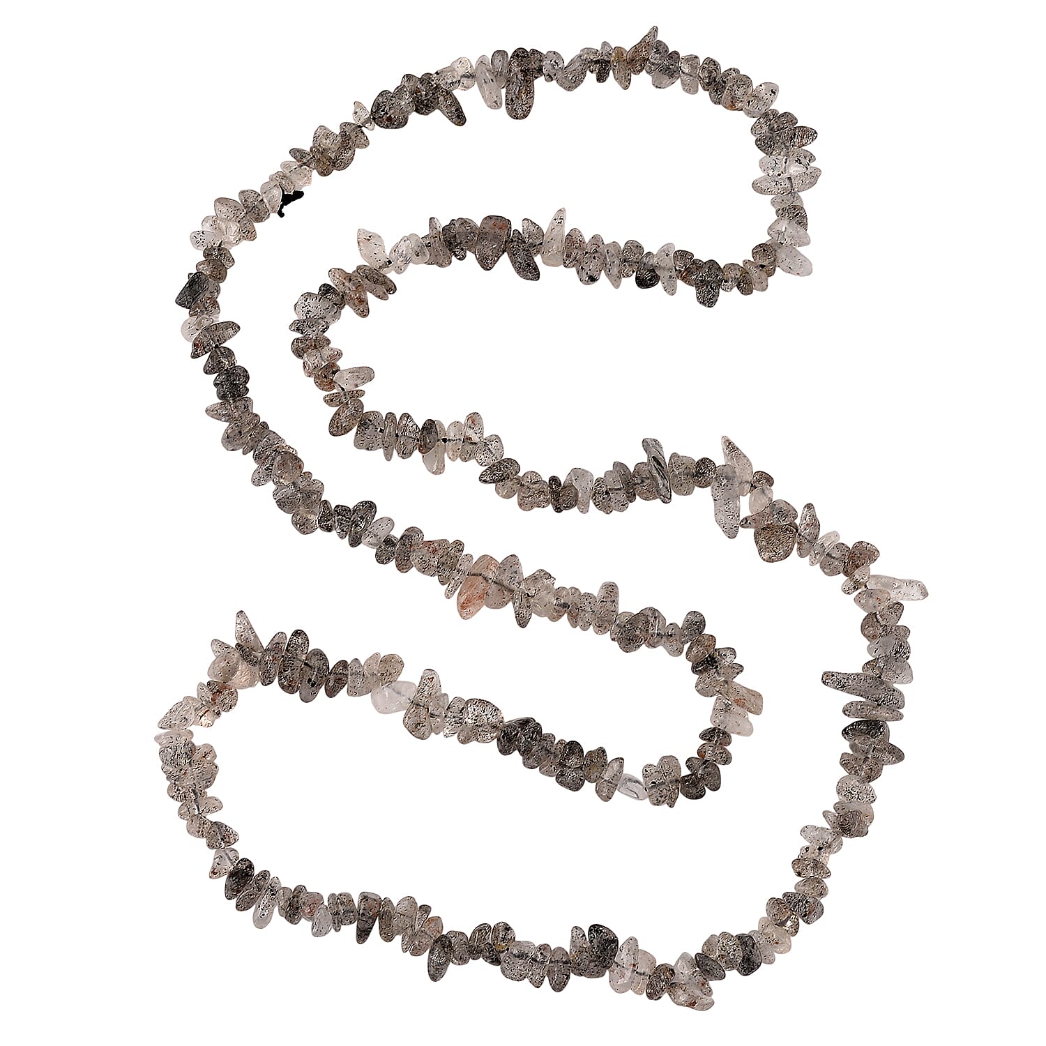 Salt Pepper Quartz Chips Necklace (Size - 32) 353.00 Ct. 8484128 5