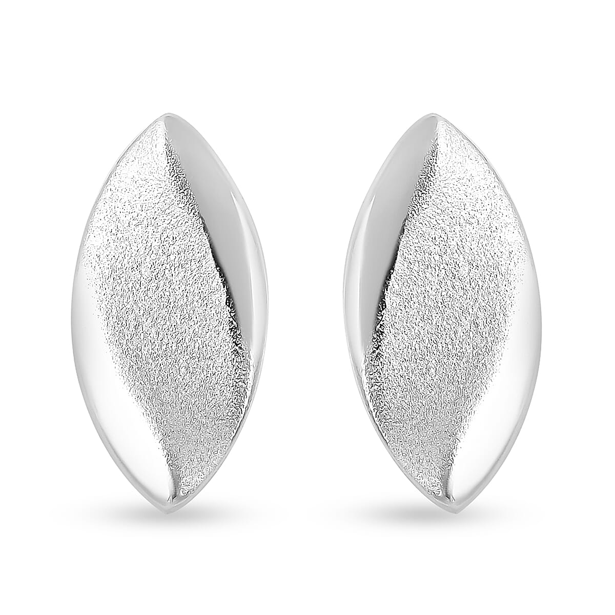 Sandblast Texture Collection RACHEL GALLEY Stud Earrings in Rhodium Plated Silver 3582917 0