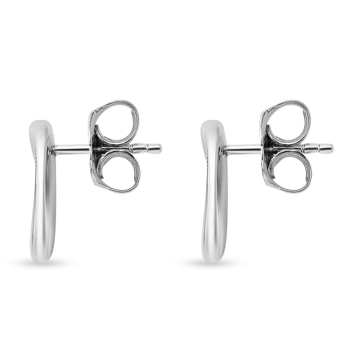 Sandblast Texture Collection RACHEL GALLEY Stud Earrings in Rhodium Plated Silver 3582917 4