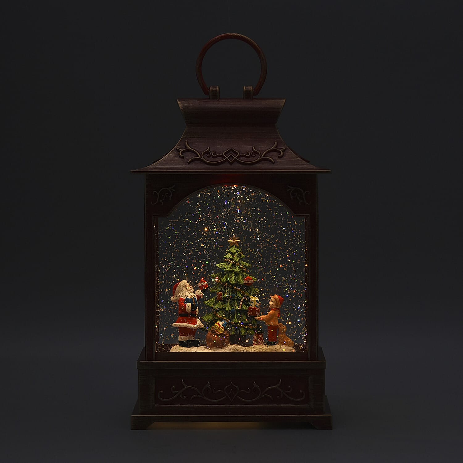 Christmas Santa Claus Musical Lantern with USB Cable (Require 3 AA Battery - Not Included) 7381384 0