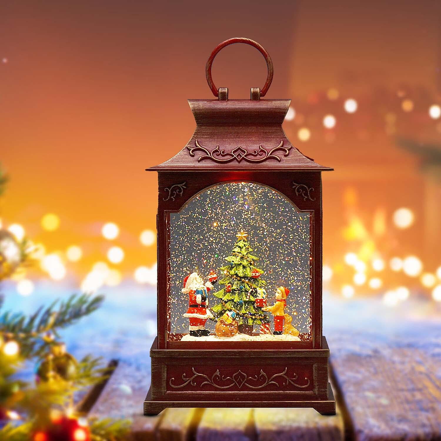 Christmas Santa Claus Musical Lantern with USB Cable (Require 3 AA Battery - Not Included) 7381384 3
