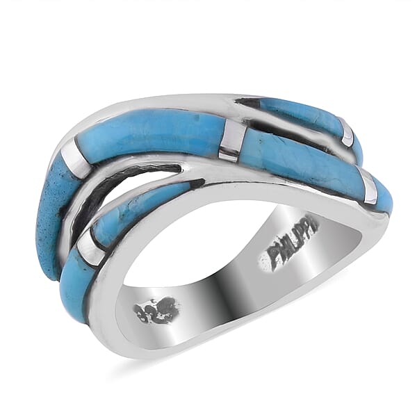 Santa Fe Collection - Turquoise Ring in Sterling Silver 1.70 Ct.