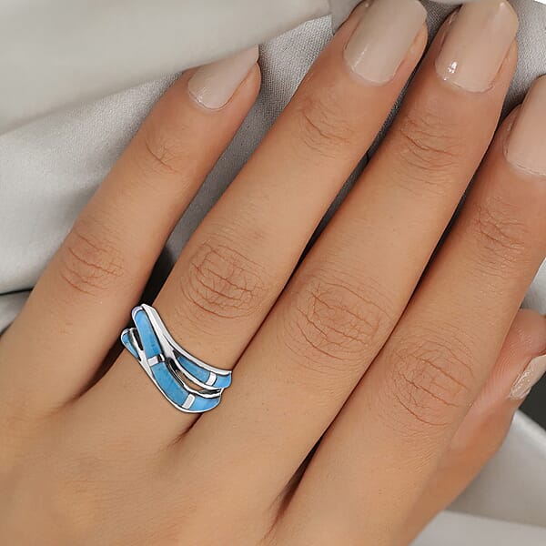 Santa Fe Collection - Turquoise Ring in Sterling Silver 1.70 Ct.
