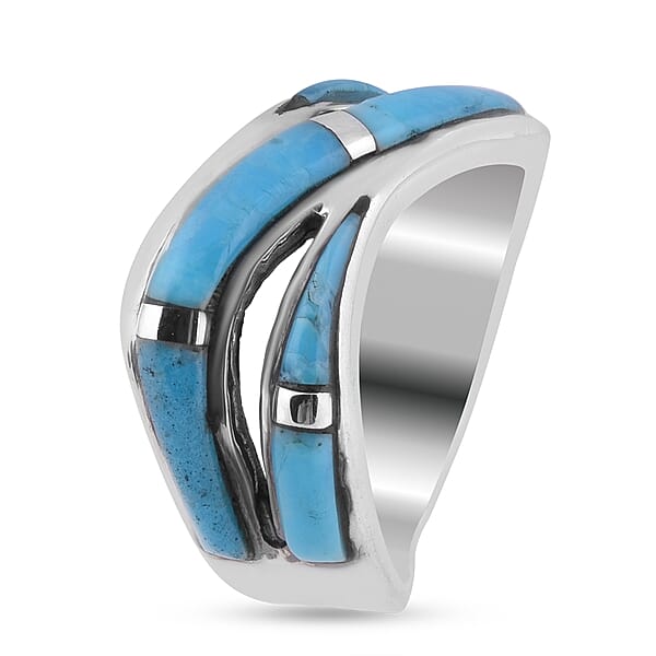 Santa Fe Collection - Turquoise Ring in Sterling Silver 1.70 Ct.