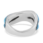 Santa Fe Collection - Turquoise Ring in Sterling Silver 1.70 Ct.
