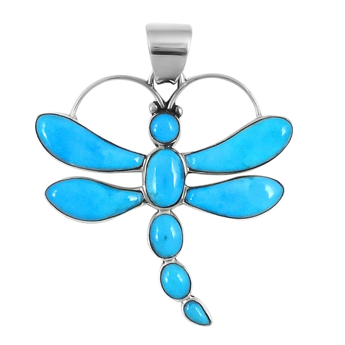Santa Fe Collection 2 Ct. Turquoise Dragonfly Pendant in Sterling Silver 7021342 0