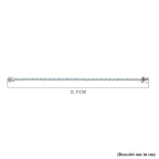 Santamaria Aquamarine Bracelet (Size - 8) in Platinum Overlay Sterling Silver 4.99 Ct.