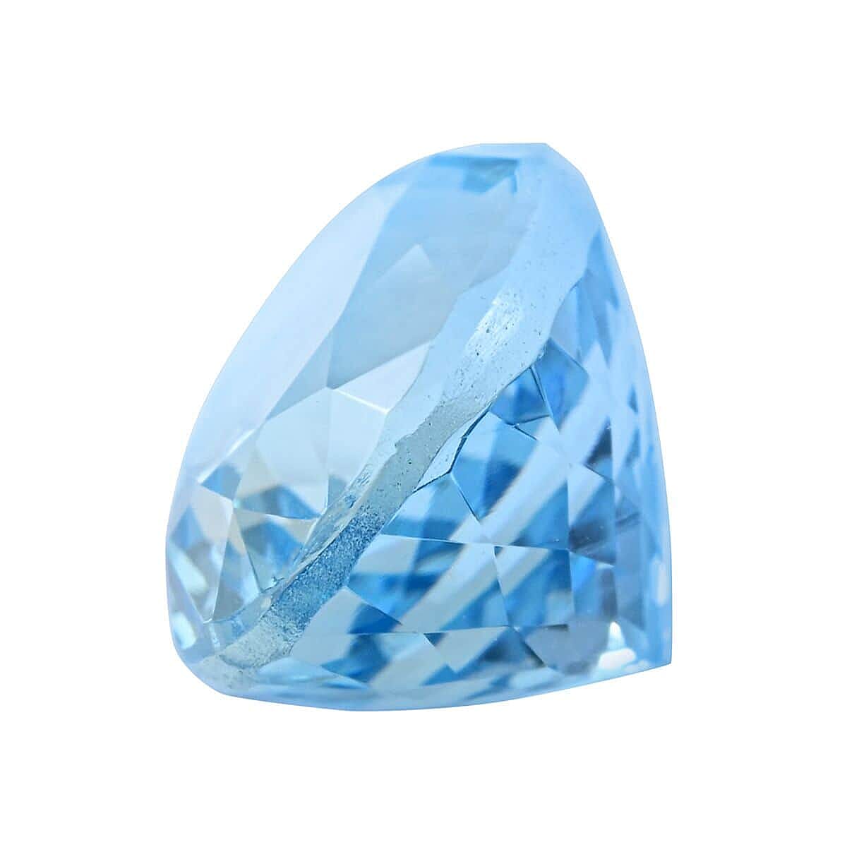 Certified &amp; Appraised 5.68 Ct. AAAA Santa Maria Aquamarine Loose Gemstone in Oval Shape (13.2 X 9.5 MM) 7861953 1
