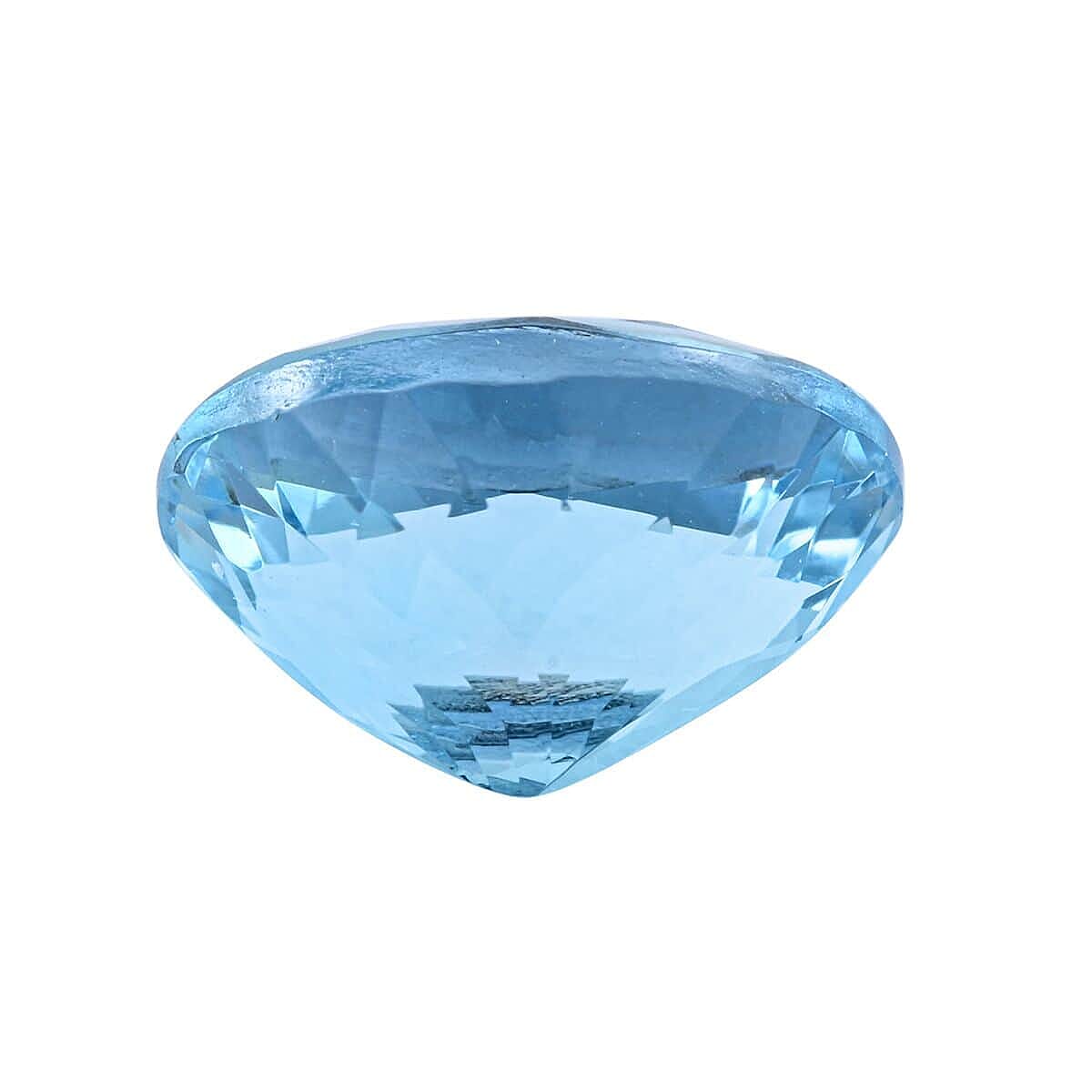 Certified &amp; Appraised 5.68 Ct. AAAA Santa Maria Aquamarine Loose Gemstone in Oval Shape (13.2 X 9.5 MM) 7861953 2