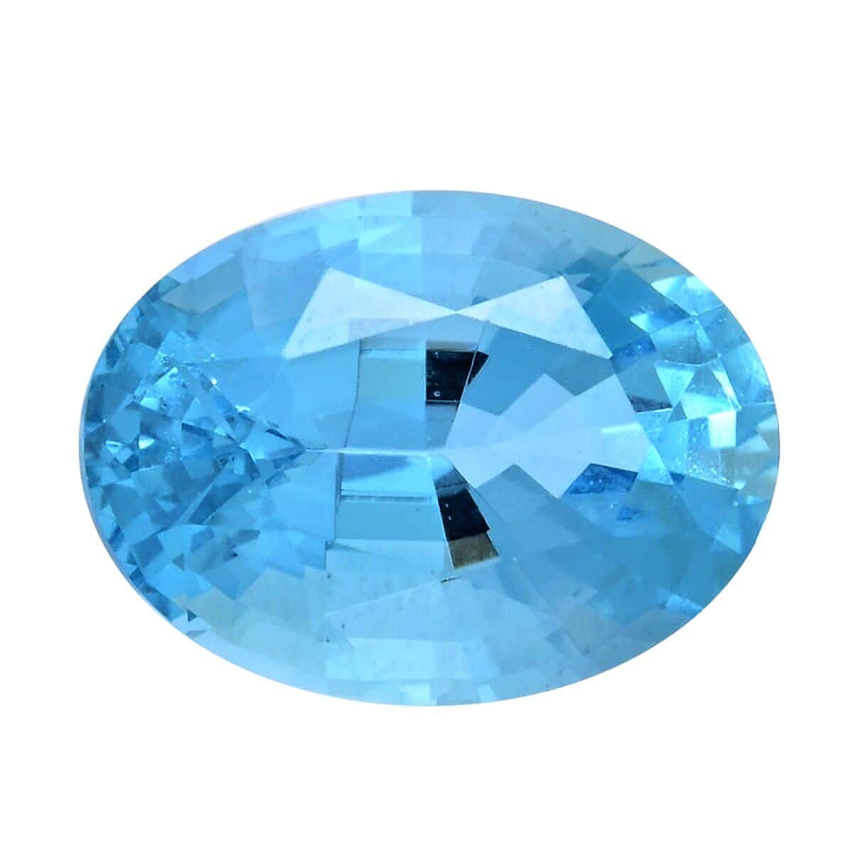 Certified &amp; Appraised 5.28 Ct. AAAA Santa Maria Aquamarine Loose Gemstone in Oval Shape 8025009 0