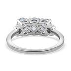 Santamaria Aquamarine & Natural Zircon Ring in Platinum Overlay Sterling Silver 1.28 Ct