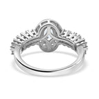 Santamaria Aquamarine & Zircon Ring in Rhodium Overlay Sterling