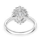 Santamaria Aquamarine & White Zircon Ring in Rhodium Overlay Sterling Silver.