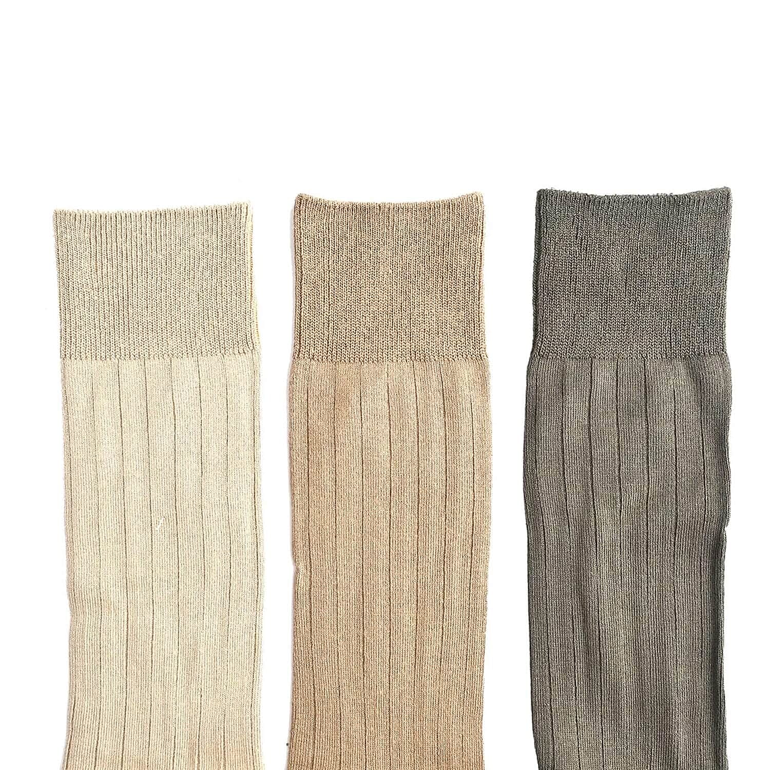 Savile Row Mens Rayon Dress Socks (Sizes 7-12) - Green, Khaki and Tan (Pack of 3) 7485513 3