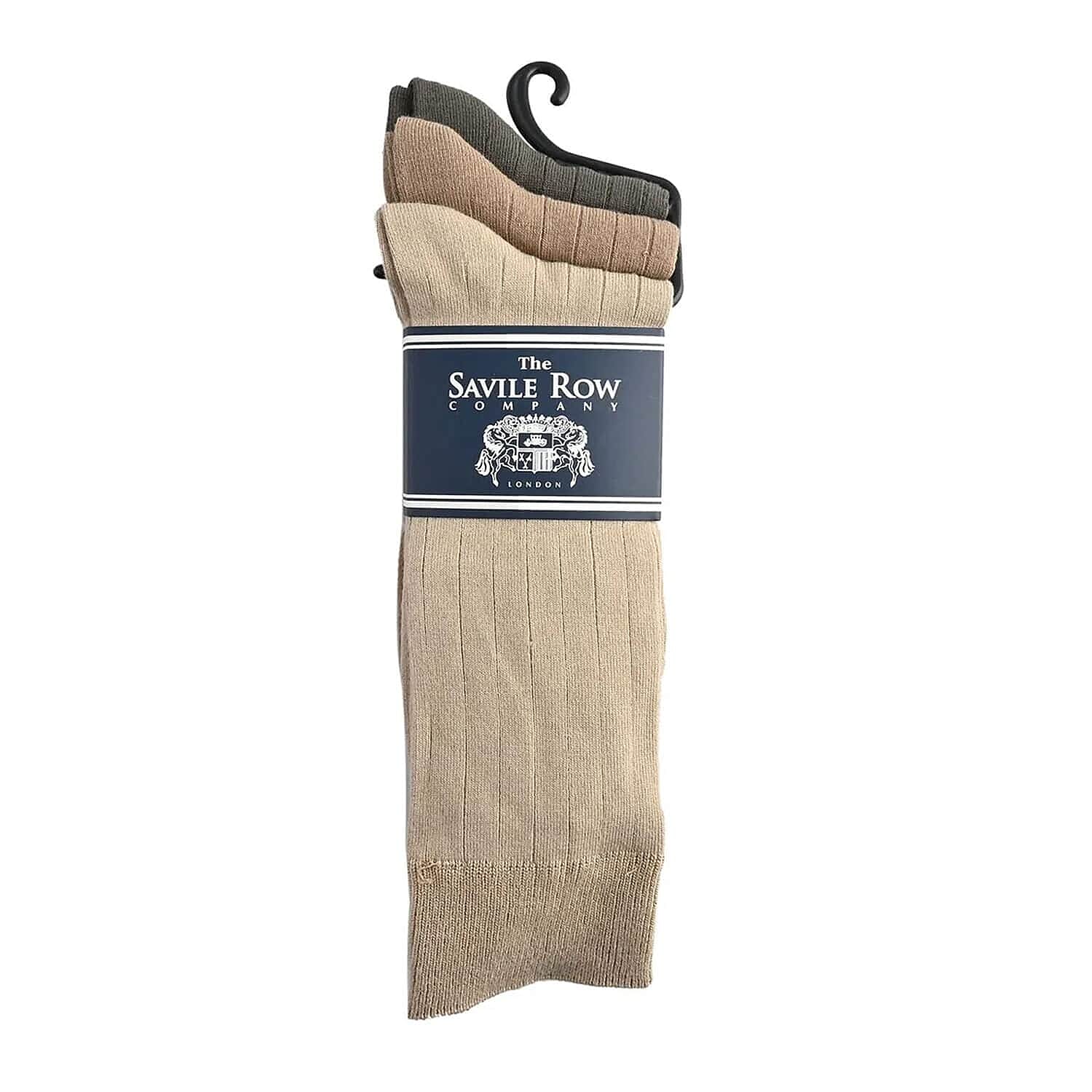 Savile Row Mens Rayon Dress Socks (Sizes 7-12) - Green, Khaki and Tan (Pack of 3) 7485513 4