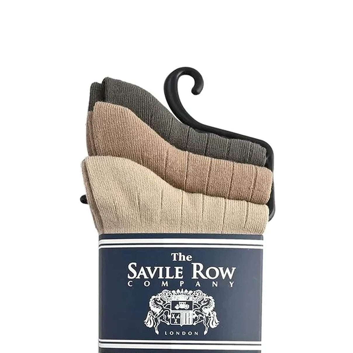 Savile Row Mens Rayon Dress Socks (Sizes 7-12) - Green, Khaki and Tan (Pack of 3) 7485513 5