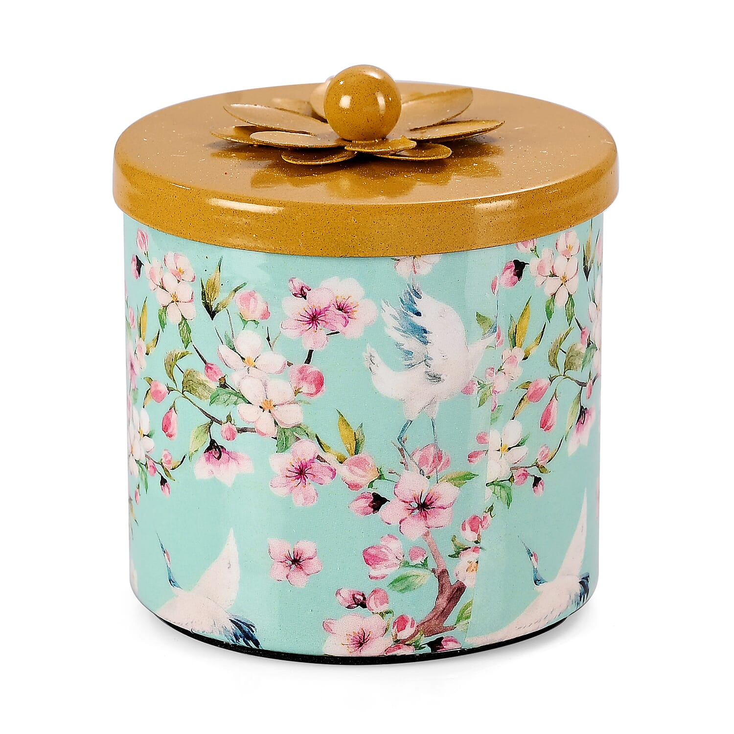 Scented Wax Candle in Floral Printed Metal Jar (250 ml) 8195424 3