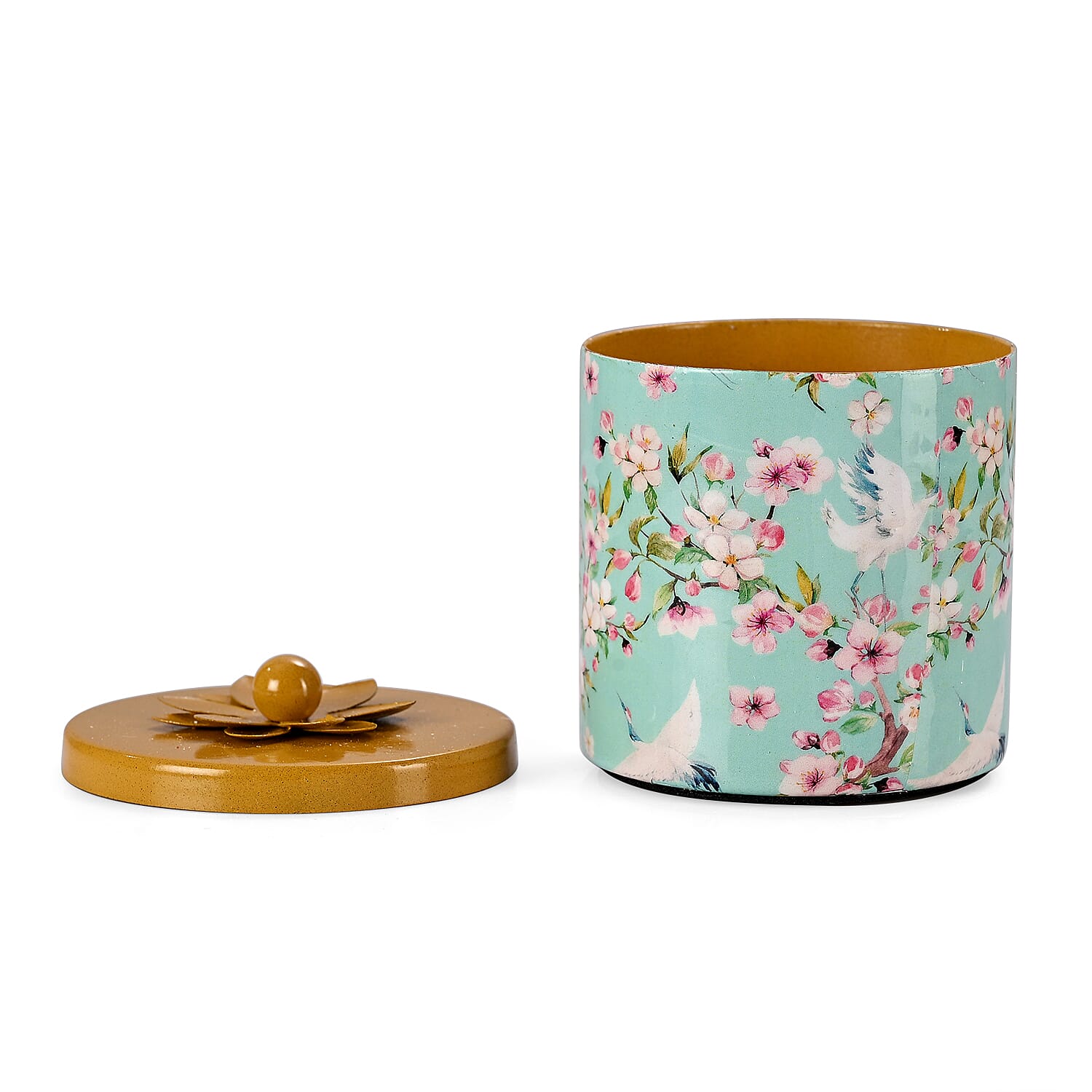Scented Wax Candle in Floral Printed Metal Jar (250 ml) 8195424 4