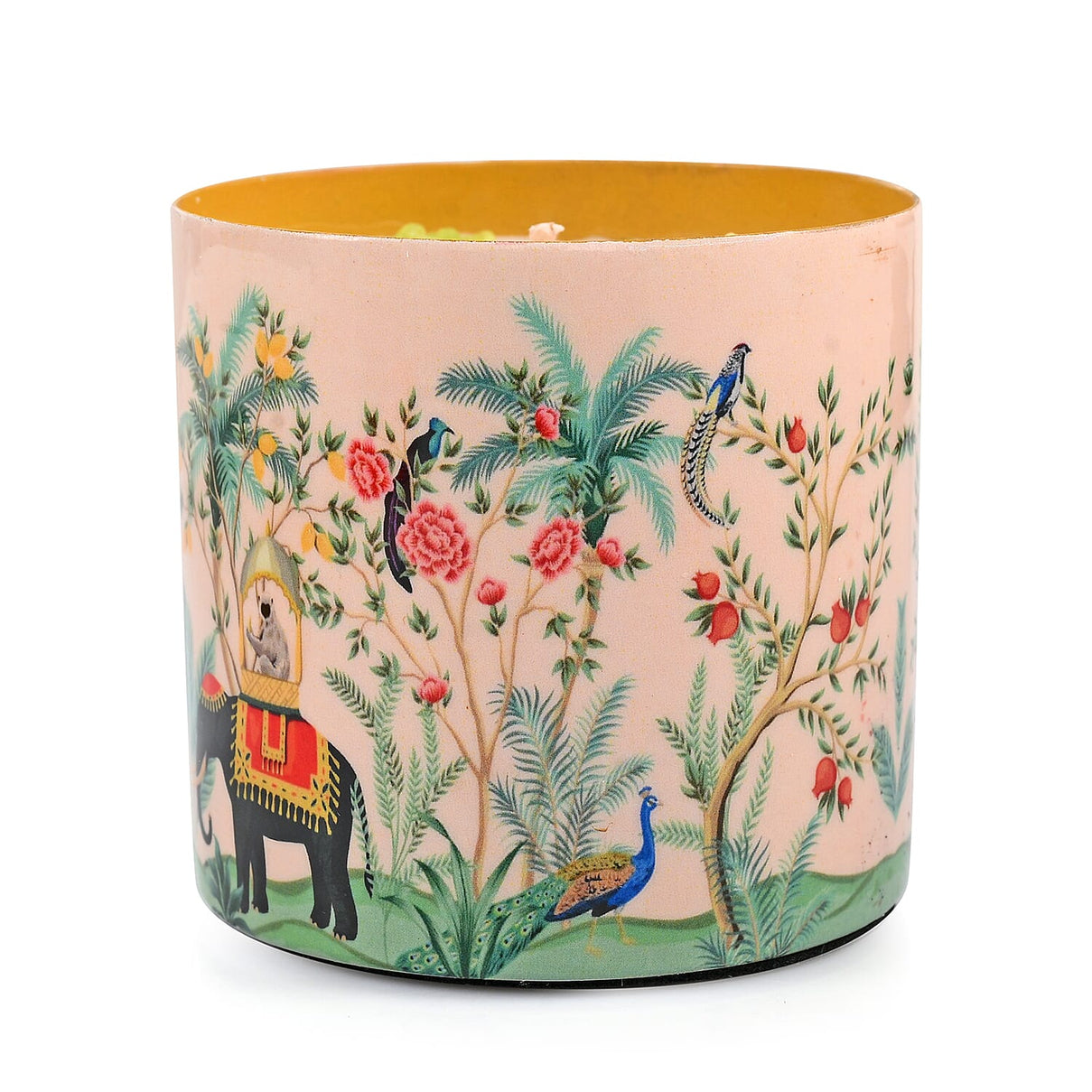 Scented Wax Candle in Jungle Elephant Print Metal Jar (250 ml) 8195397 7