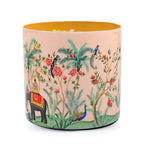 Scented Wax Candle in Jungle Elephant Print Metal Jar (250 ml)