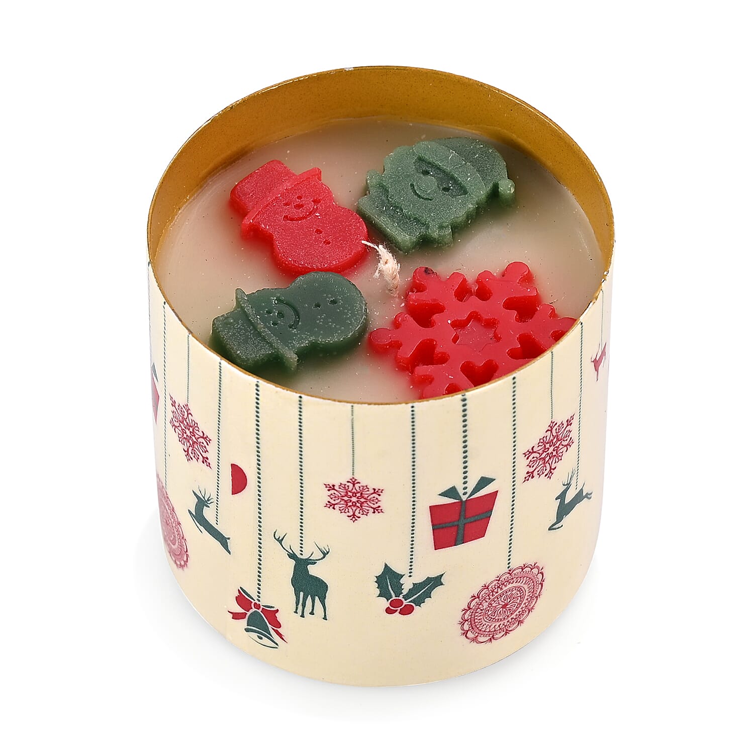 Scented Wax Candle in Reindeer Printed Metal Jar (250 ml) 8195422 6