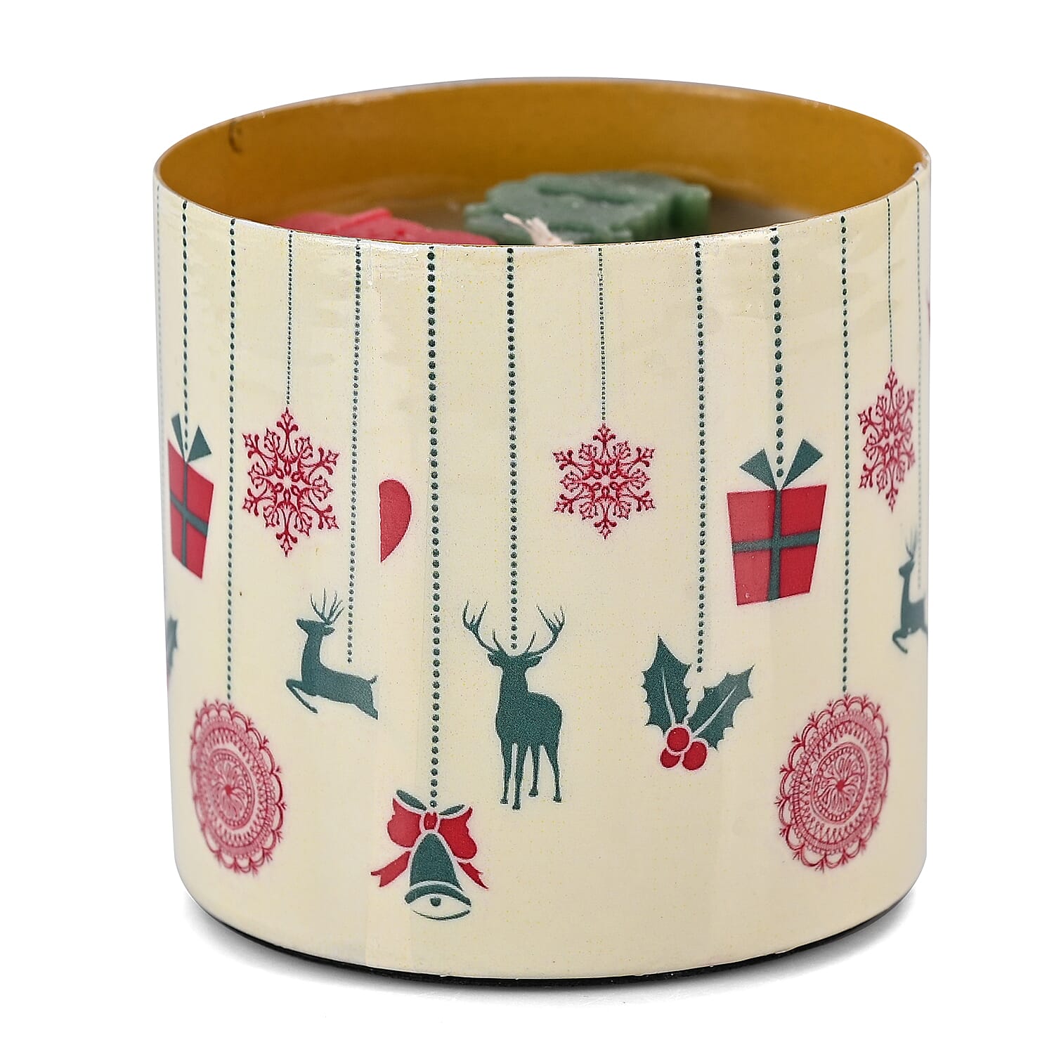 Scented Wax Candle in Reindeer Printed Metal Jar (250 ml) 8195422 7