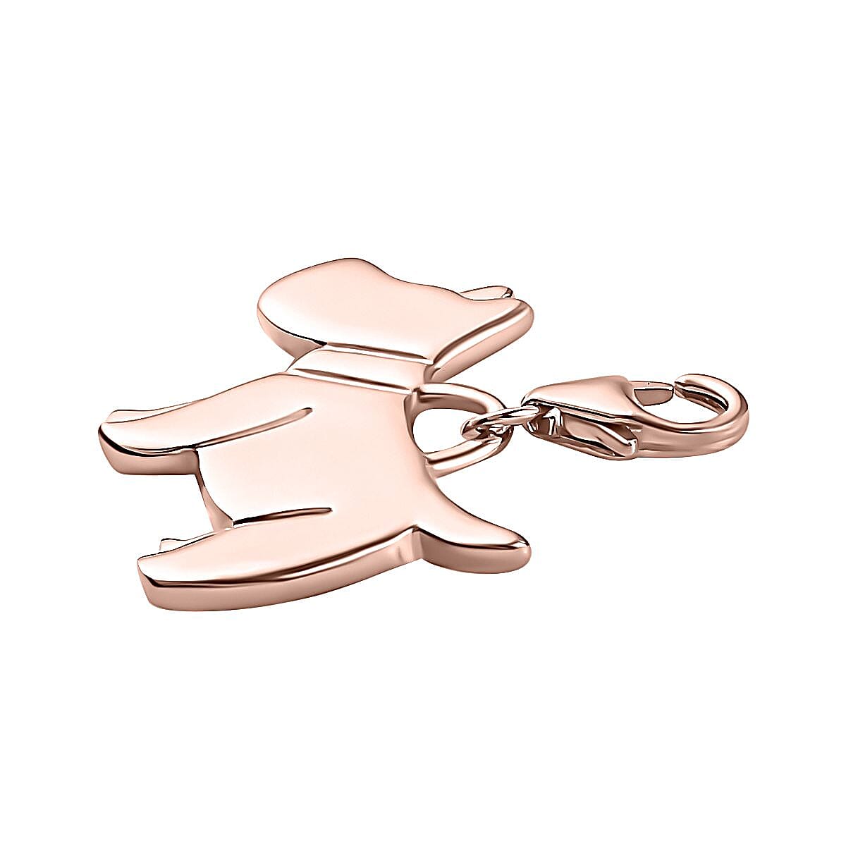 Scottish Terrier Dog Charm in Sterling Silver with 18K Vermeil Rose Gold V32488974 4