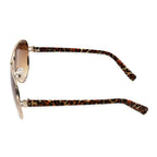 Scratch Resistant Animal Print Sunglasses with Ultra Violet Sun Ray Protection - Gold