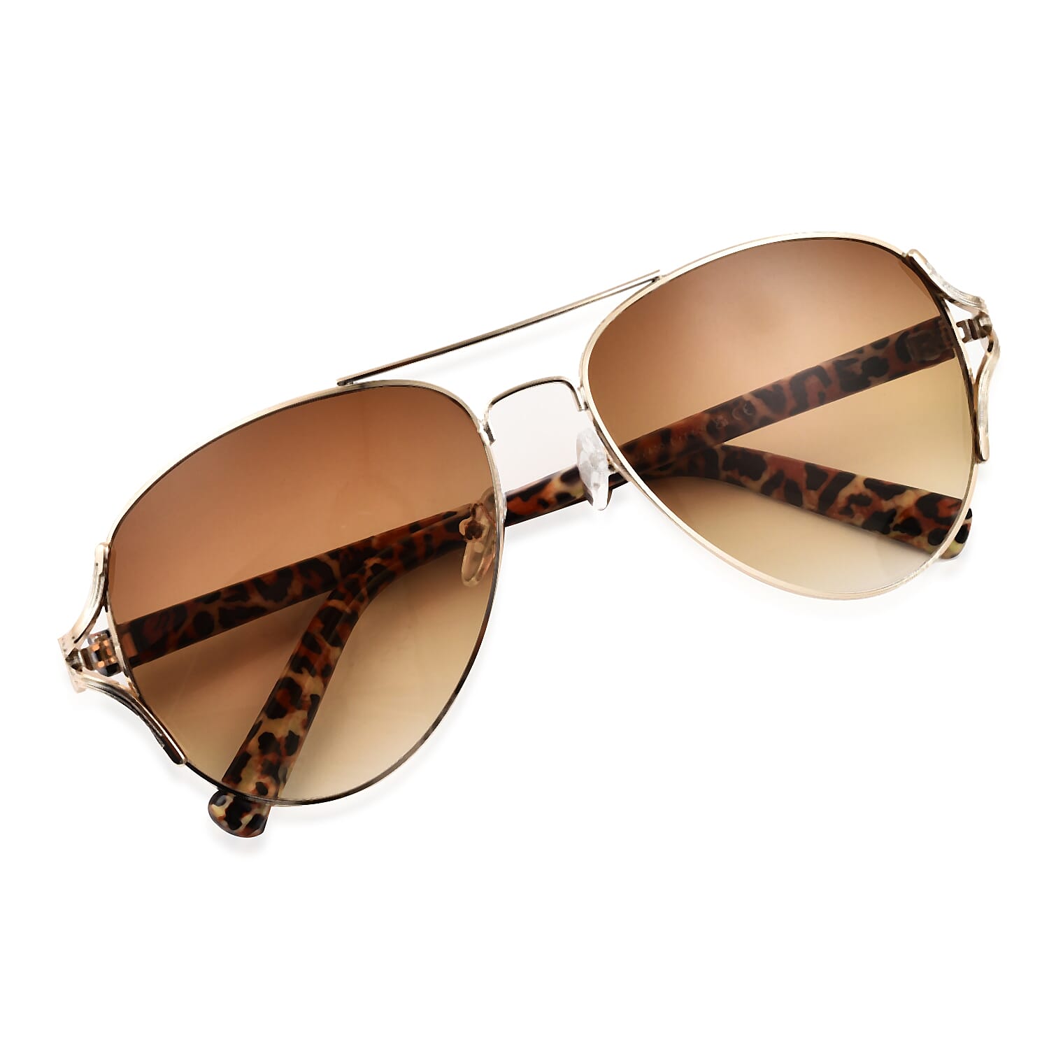 Scratch Resistant Animal Print Sunglasses with Ultra Violet Sun Ray Protection - Gold 7153979 3