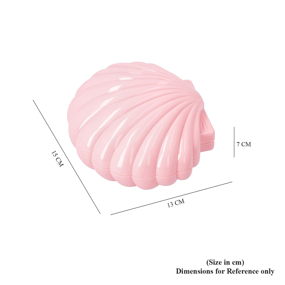 Seashell Music Mirror Jewellery Box with LED Light - Dark Pink 6272349 6