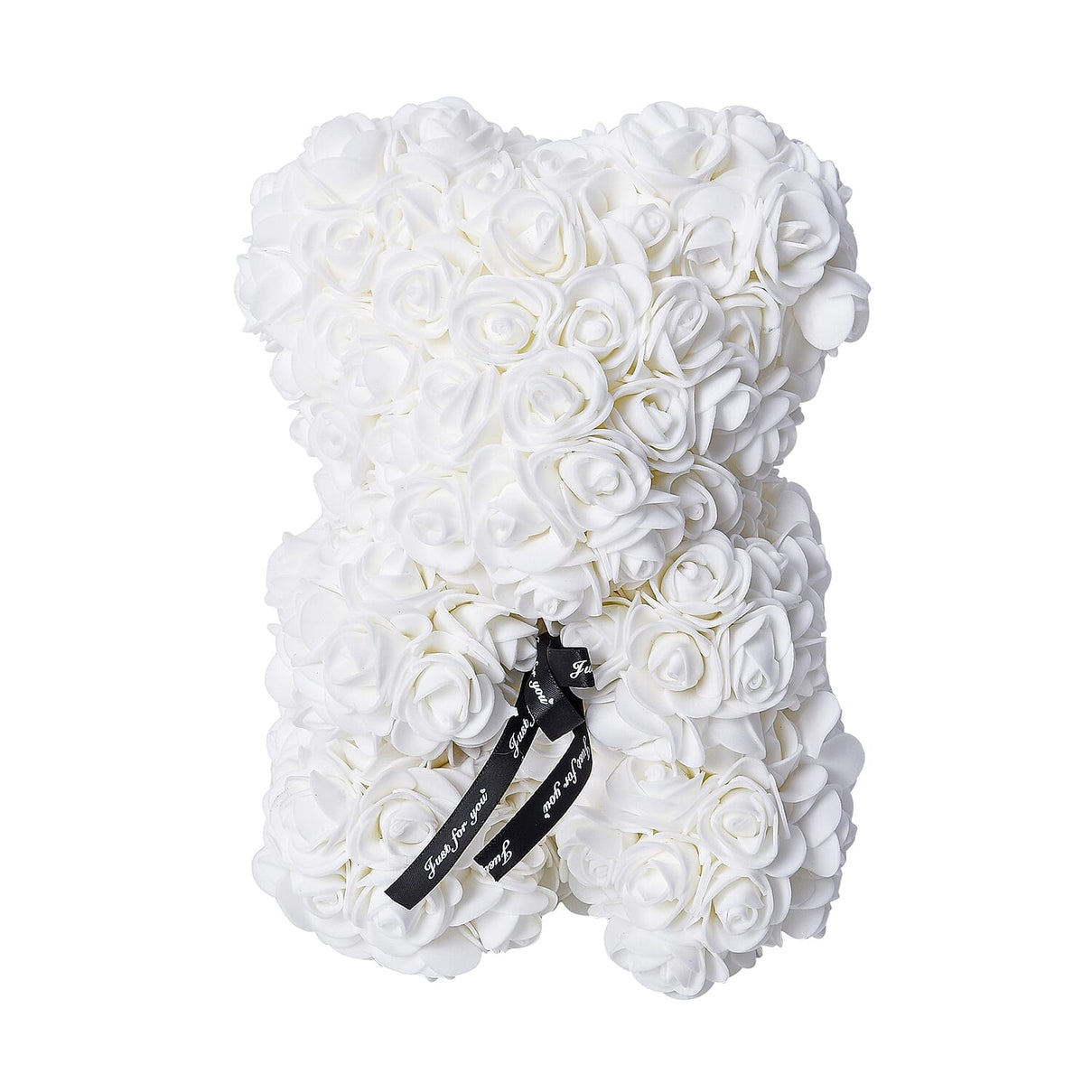 Seasonal Gift Lovely Rose Flower Bear with Bow Tie in White Colour 3480494 0