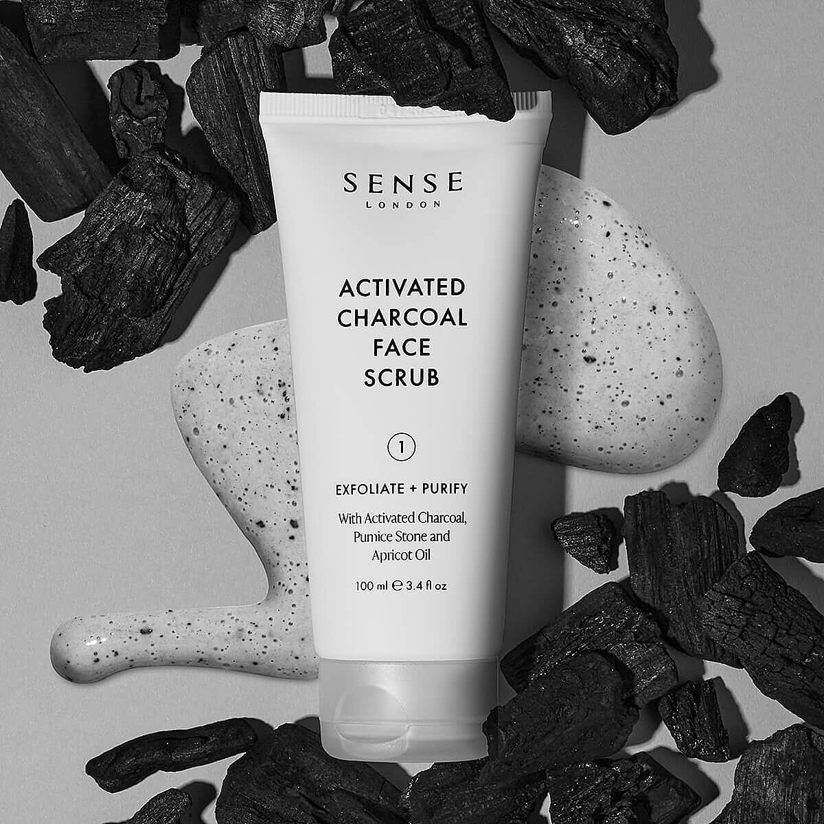 Sense London Activated Charcoal Face Scrub 100ml 7282795 0