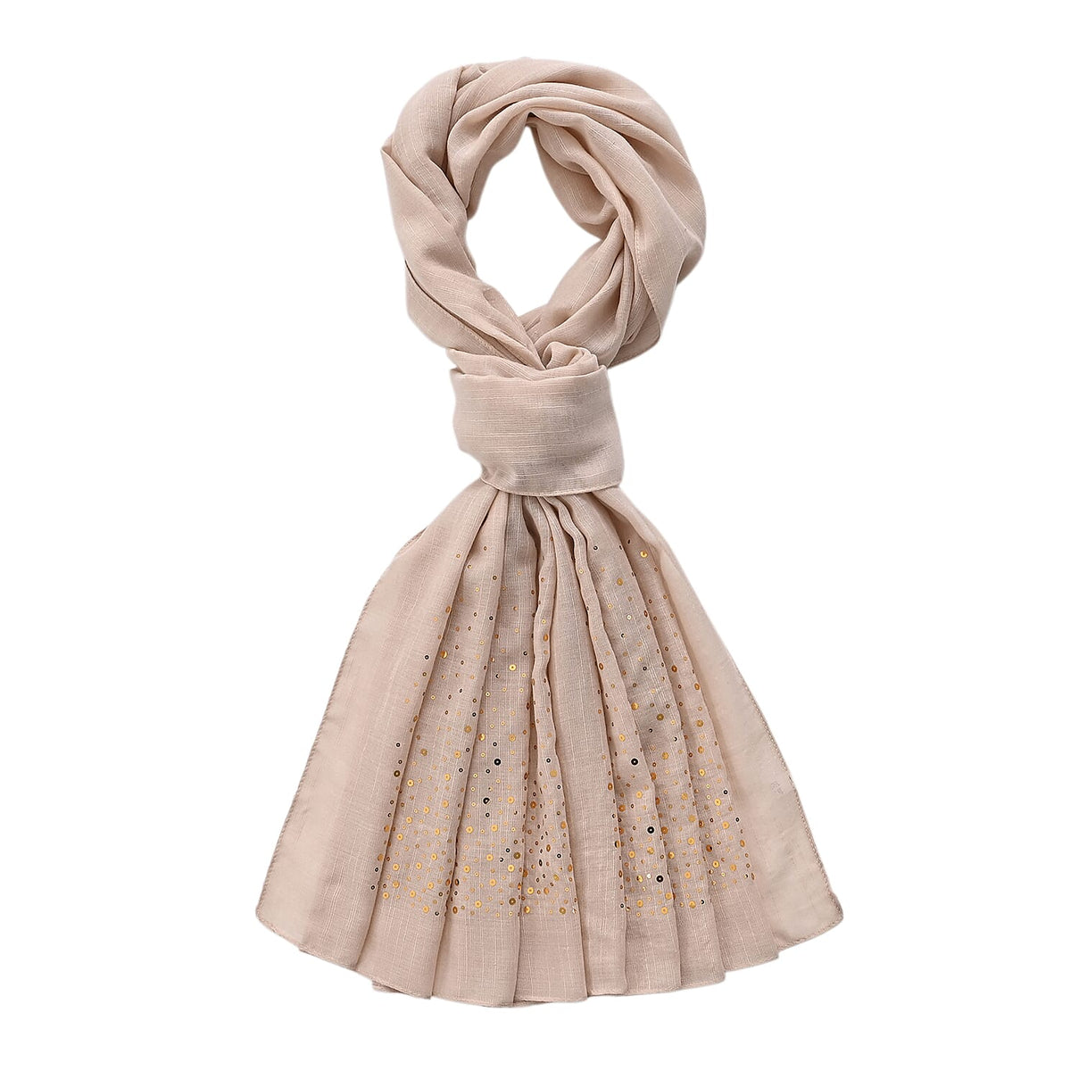 Limited Collection Sparkling Sequin Scarf (One Size, 180 x 70cm) - Beige 8354000 0