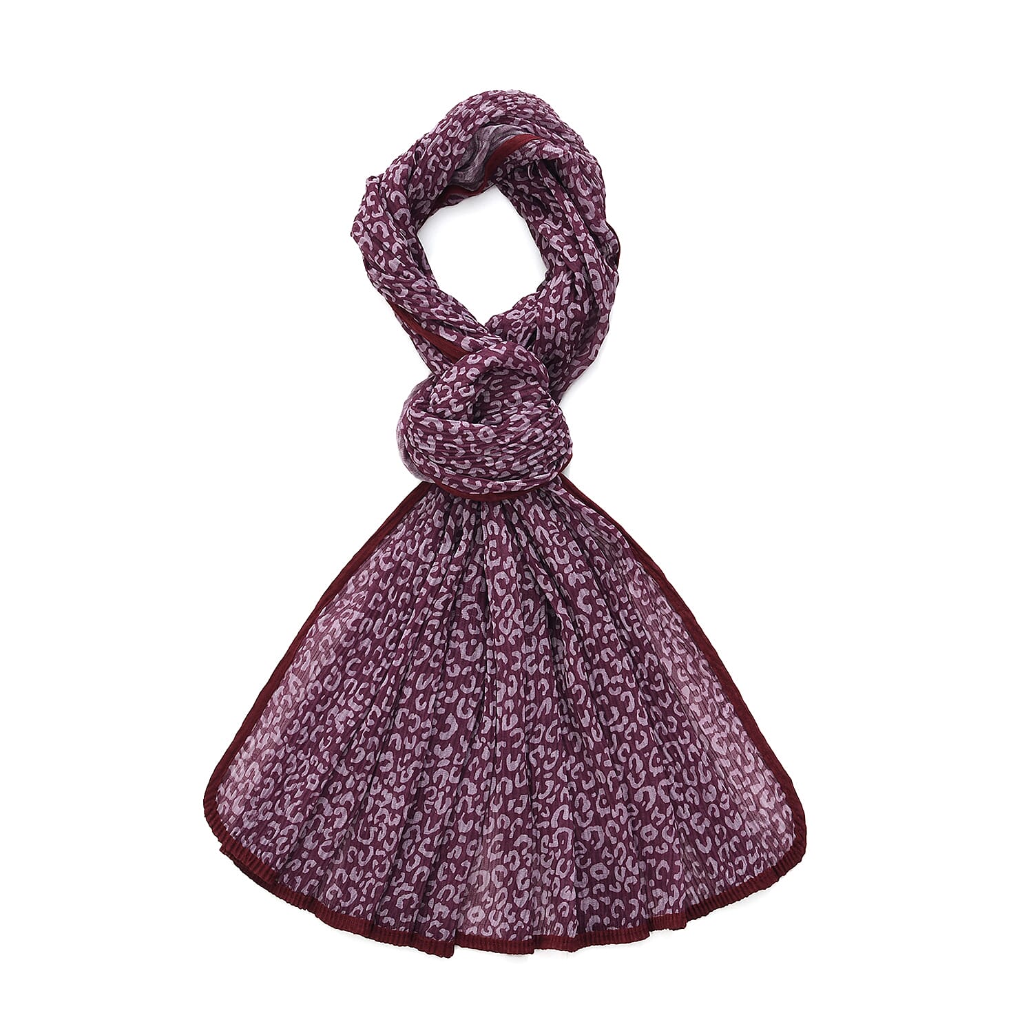 Leopard Print Evening Shawl (180 x 70 cm) - Purple 8354946 6