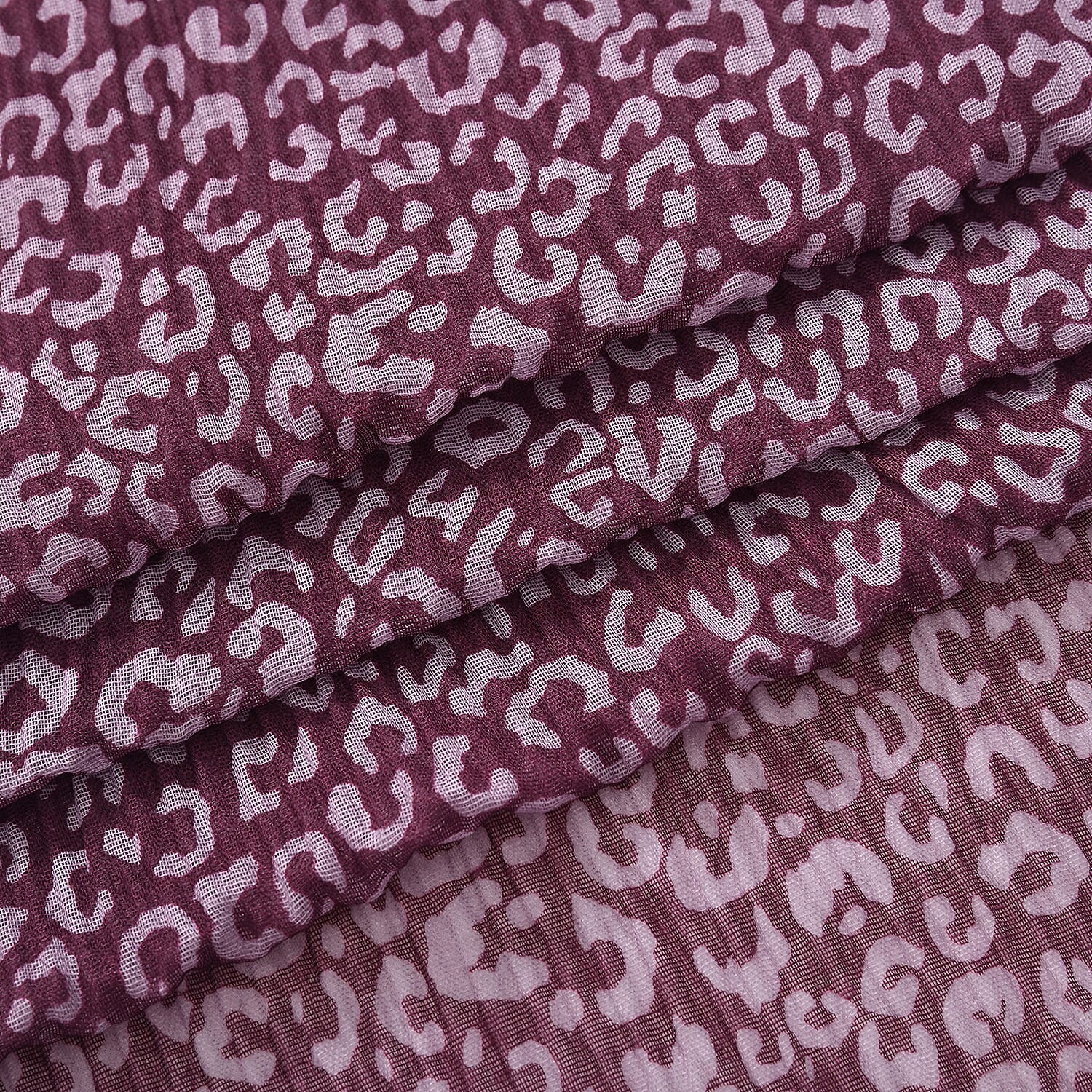 Leopard Print Evening Shawl (180 x 70 cm) - Purple 8354946 9