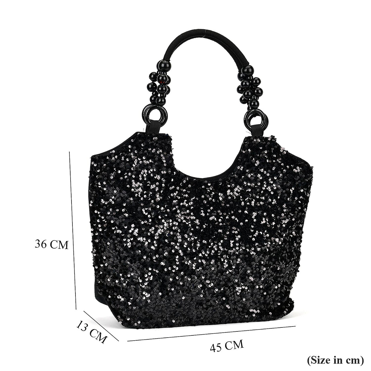 Sparkling Sequin Tote Bag (Size 45x10x36 cm) - Black 7756728 7