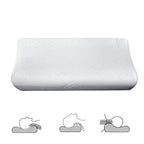 100% Natural Latex and Contour Pillow (Size 55x37x9 Cm) - White