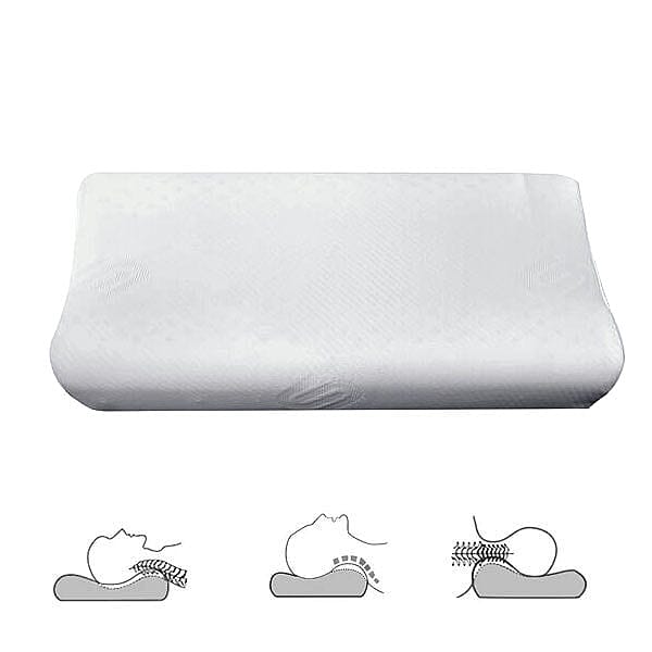 100% Natural Latex and Contour Pillow (Size 55x37x9 Cm) - White 6346490 3