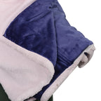 Double Layer Indigo and Baby Pink Sherpa Blanket 420Gsm (Size 200x160cm)