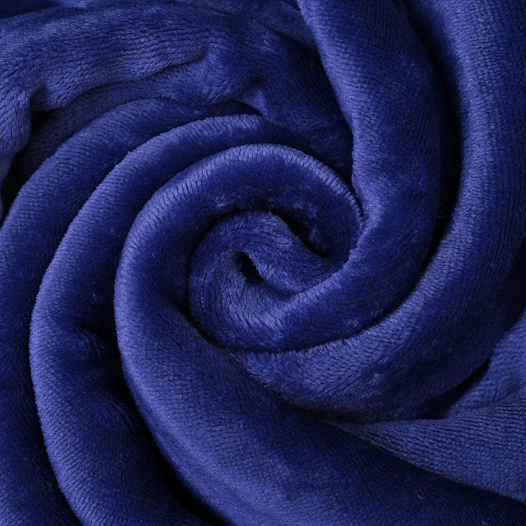 Double Layer Indigo and Baby Pink Sherpa Blanket 420Gsm (Size 200x160cm)