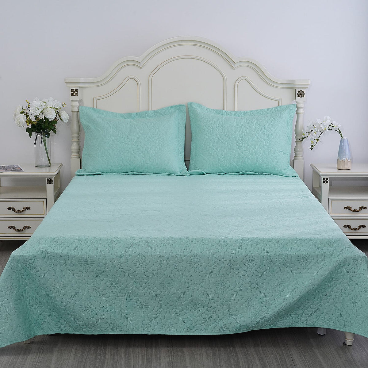 Pinsonic Quilt (Size King) and 2 Pillow Case - Mint Colour 3813511 0
