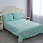 Pinsonic Quilt (Size King) and 2 Pillow Case - Mint Colour