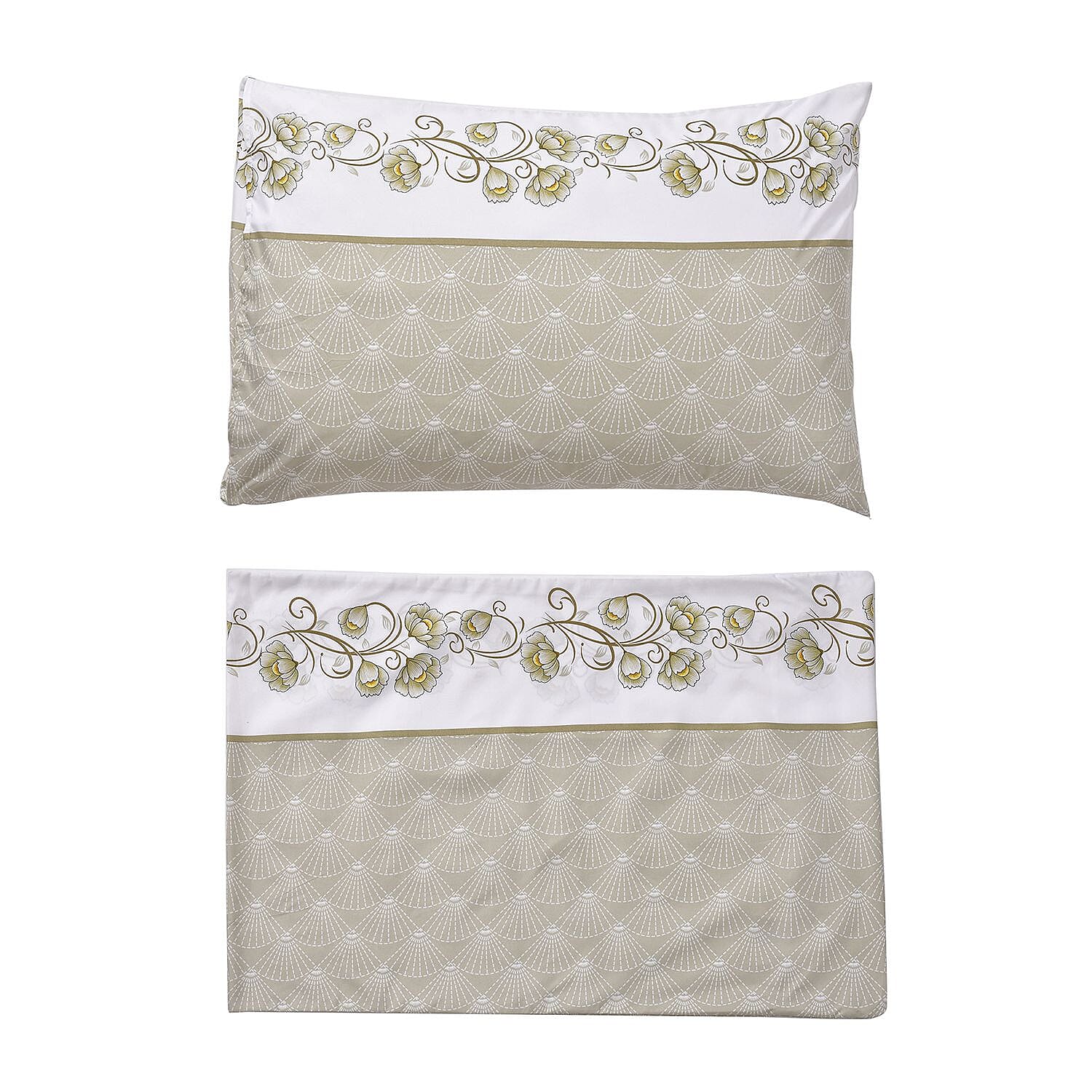 3 Piece Set - Printed Duvet Cover  With 2 Pillow Cases  - Olive 7370840 6
