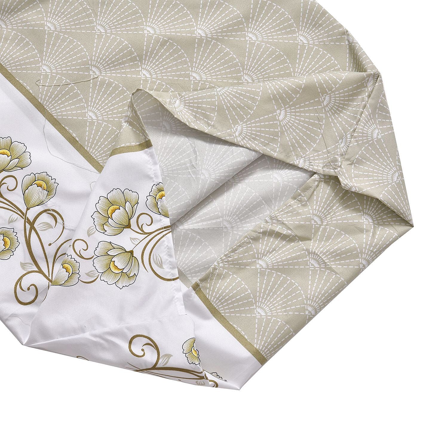 3 Piece Set - Printed Duvet Cover  With 2 Pillow Cases  - Olive 7370840 7
