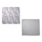 Set of 3 - Floral Printed Duvet Cover with 2 Pillow Cases(Double Size 200x200 cm) - White