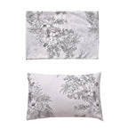Set of 3 - Floral Printed Duvet Cover with 2 Pillow Cases(Double Size 200x200 cm) - White