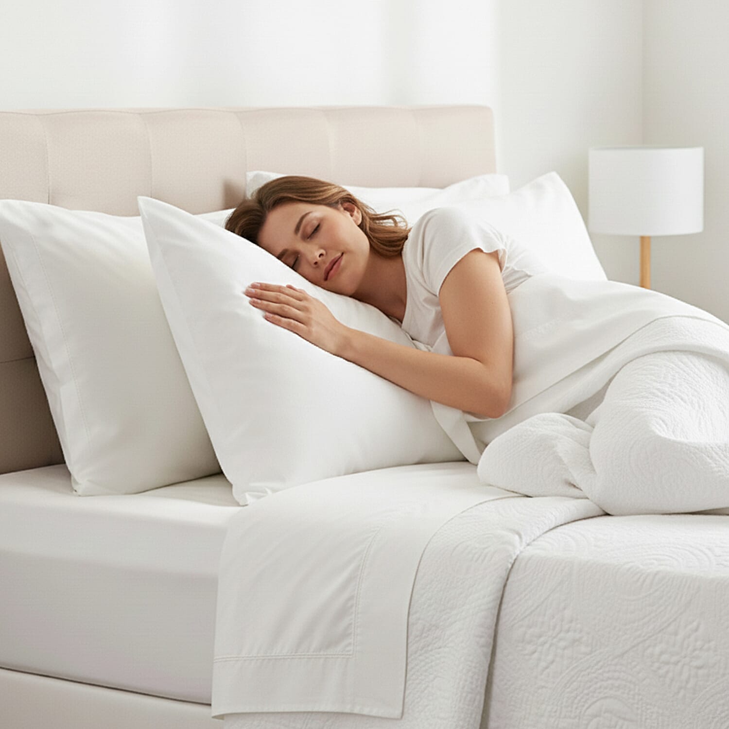 Serenova Medium Soft Pillow White - Patented Internal Ties Pull the Pillow Up and In - Cradles Head and Neck 8256912 3